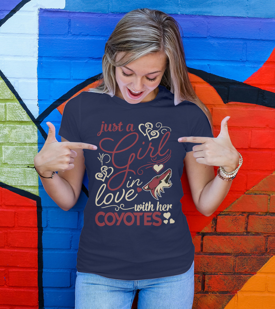 Just A Girl In Love With Her Coyotes T-Shirt