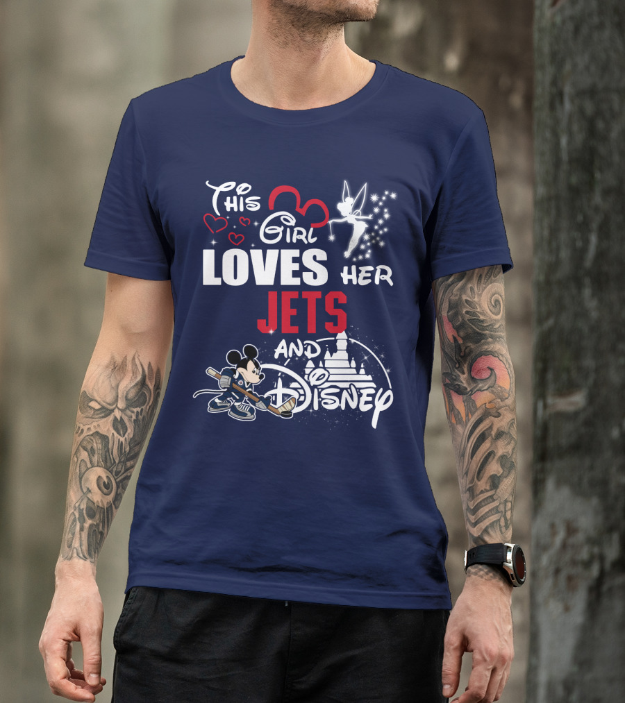 This Girl Loves Her Winnipeg Jets And Disney T-Shirt