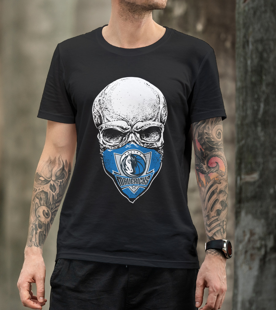 Dallas Mavericks Skull Mask T-Shirt