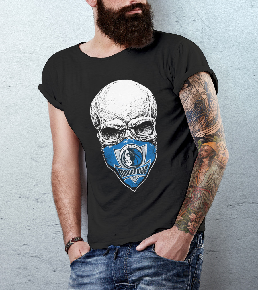 Dallas Mavericks Skull Mask T-Shirt