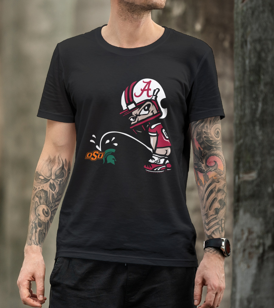 Alabama Crimson Tide Rivalry Spirit With Michigan State And Oklahoma State T-Shirt