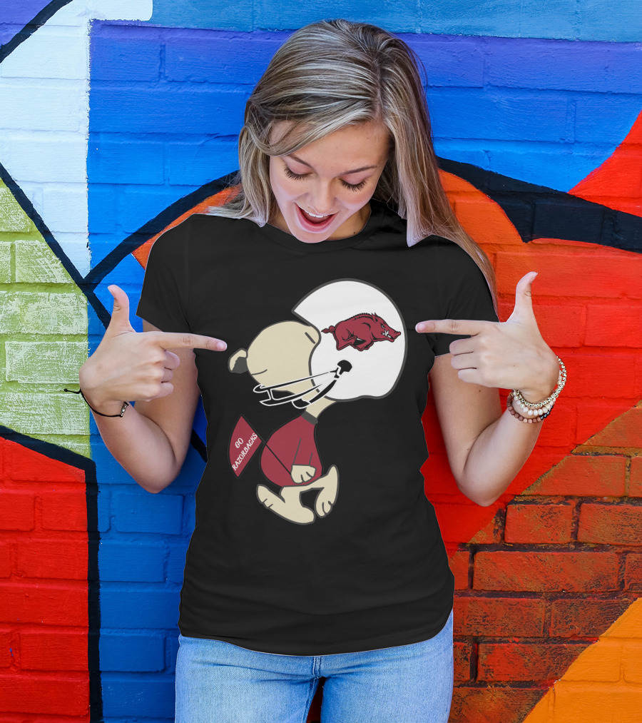 Go Razorbacks Arkansas Razorbacks Helmet Character T-Shirt