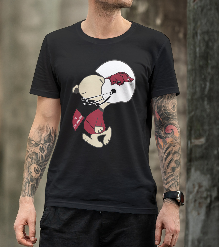 Go Razorbacks Arkansas Razorbacks Helmet Character T-Shirt