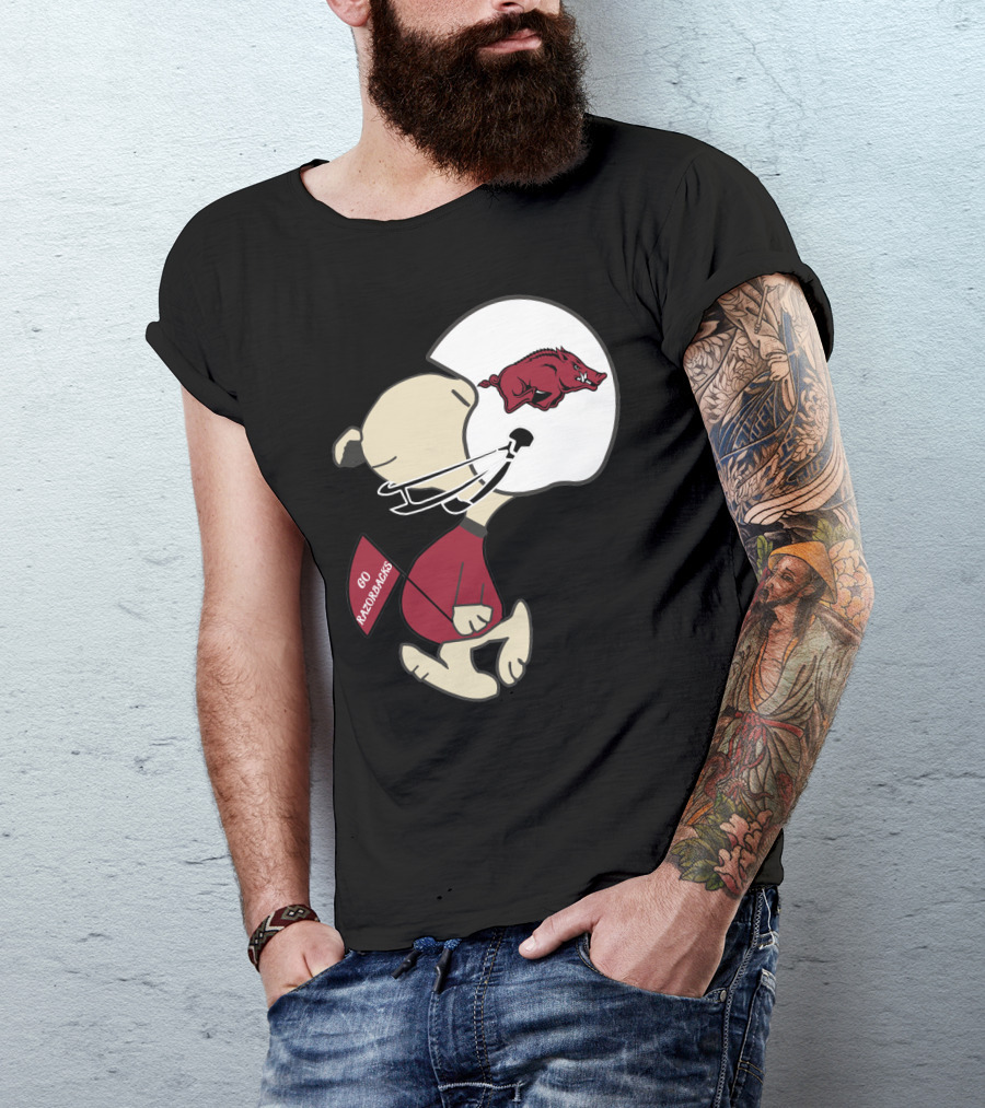 Go Razorbacks Arkansas Razorbacks Helmet Character T-Shirt
