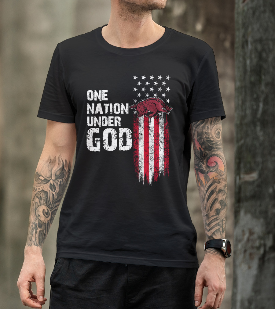 Arkansas Razorbacks One Nation Under God T-Shirt
