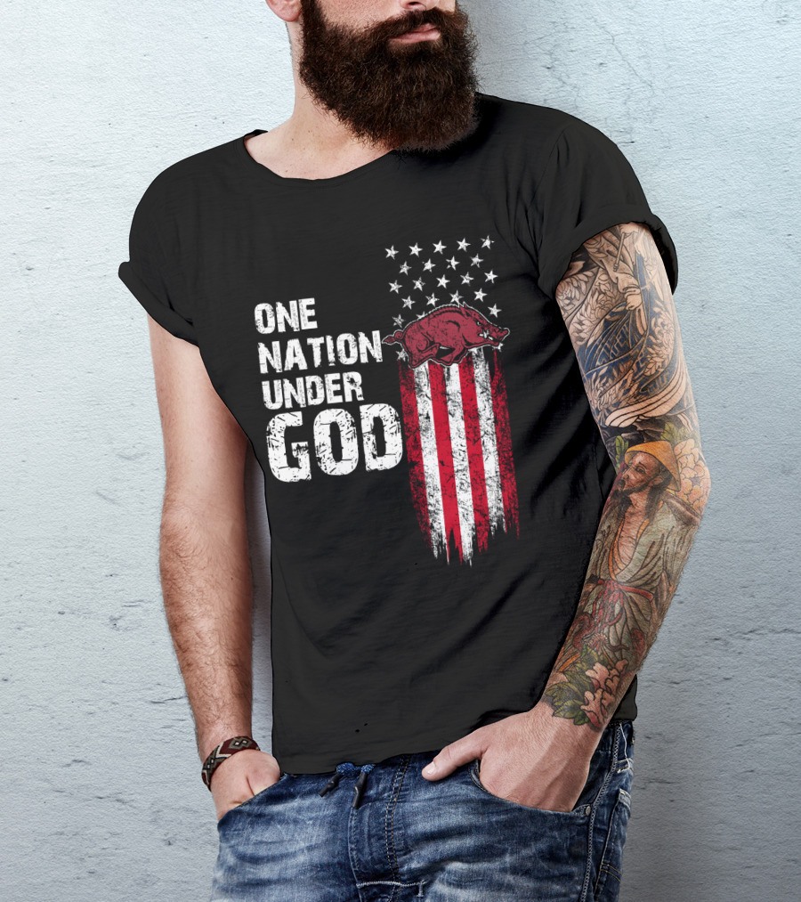 Arkansas Razorbacks One Nation Under God T-Shirt