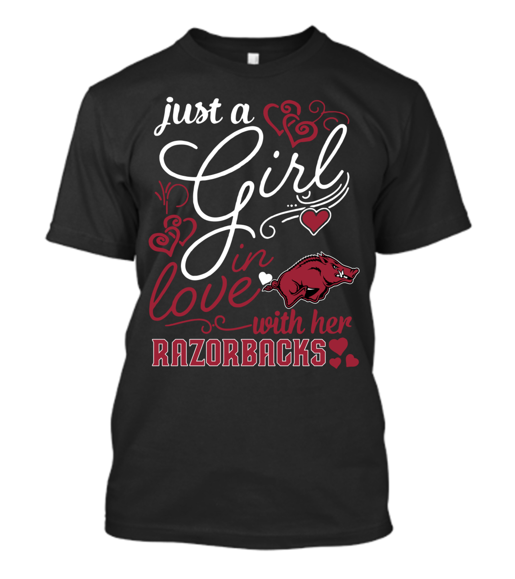 Just A Girl In Love With Her Razorbacks T-Shirt
