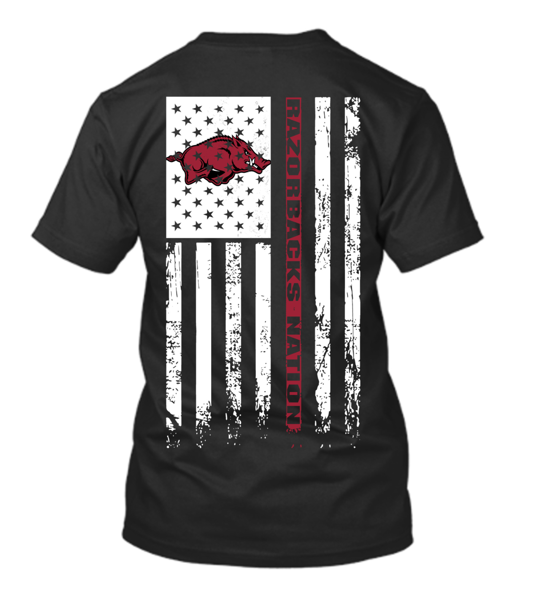 Razorbacks Nation Arkansas Razorbacks Flag Stars And Stripes T-Shirt