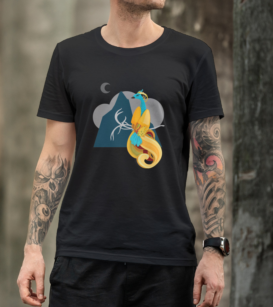 Ibong Adarna Majestic Mountain Moon Scene T-Shirt