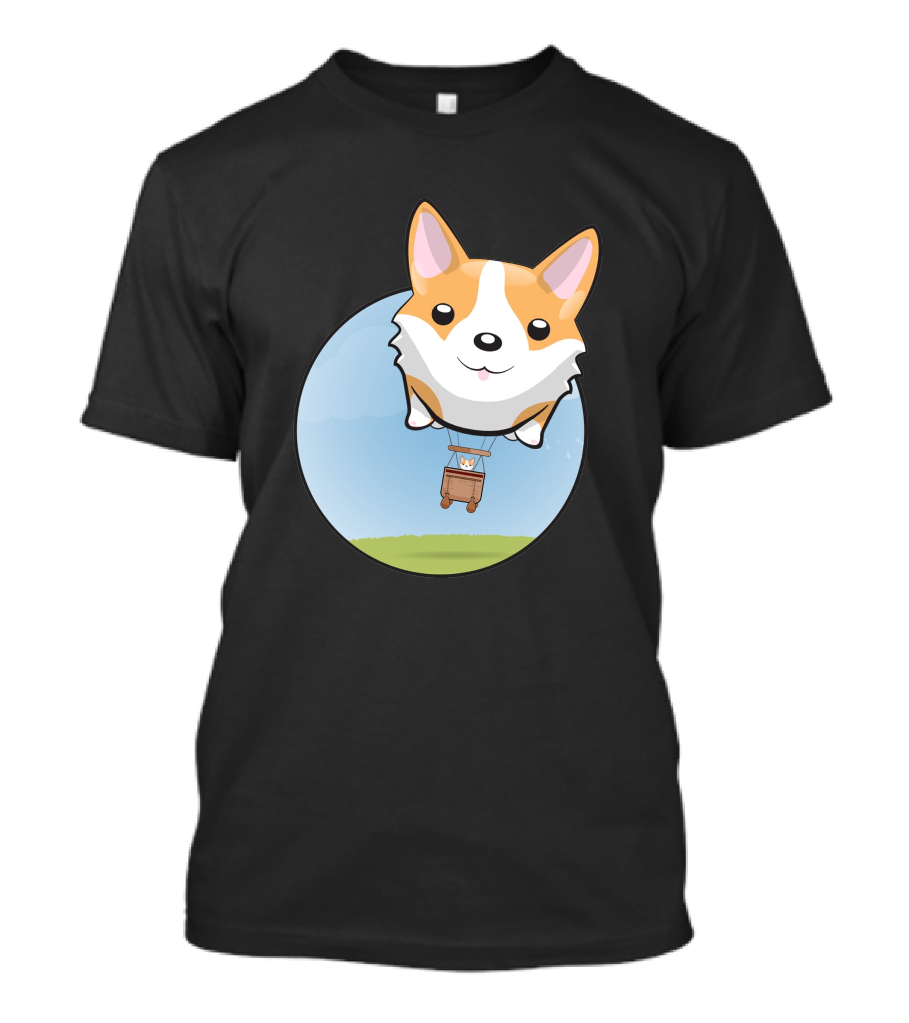 Corgi Adventure With Balloon Basket Joyride T-Shirt