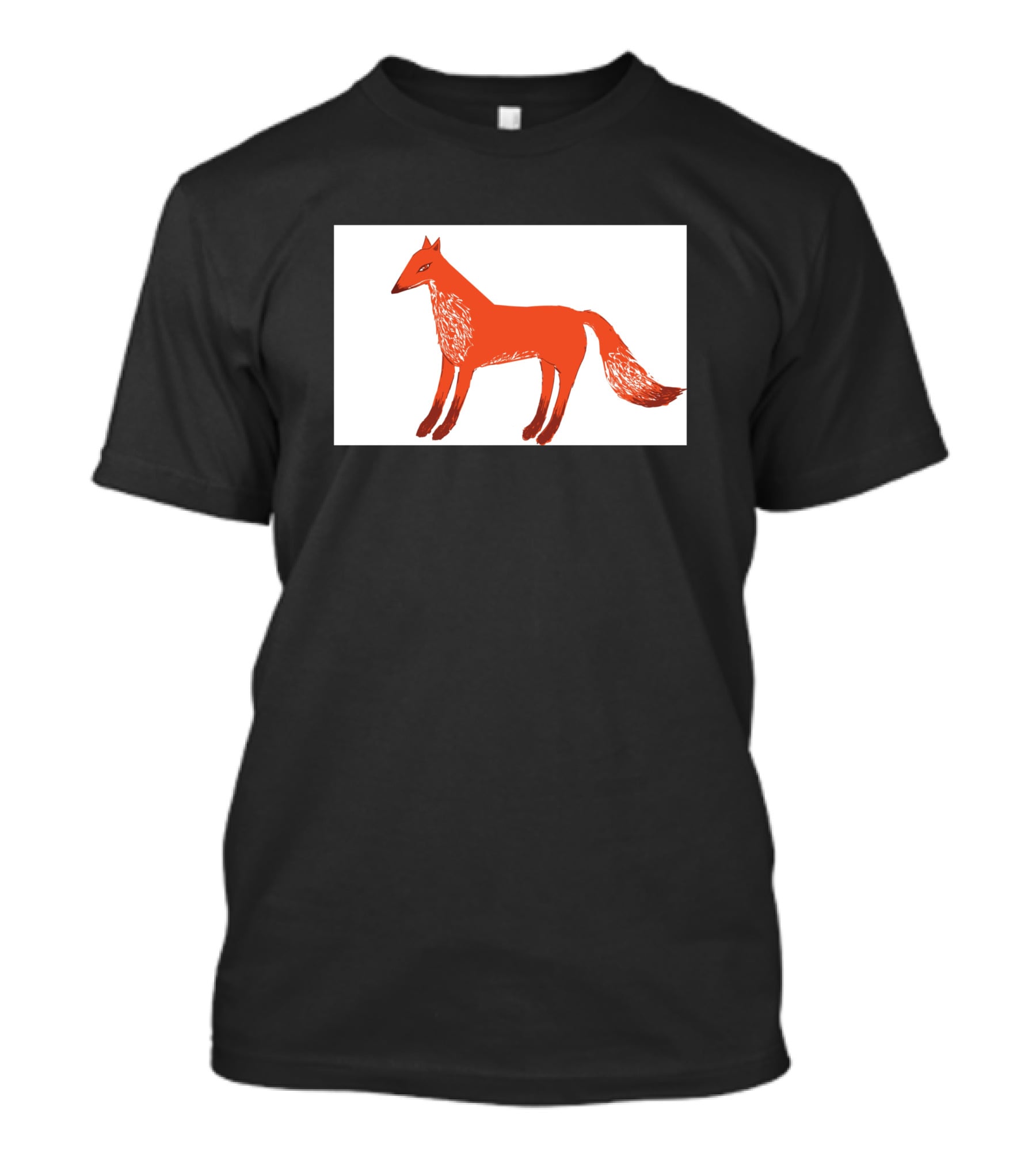 Angry Fox Illustration 589957 Fiery Red Drawing T-Shirt
