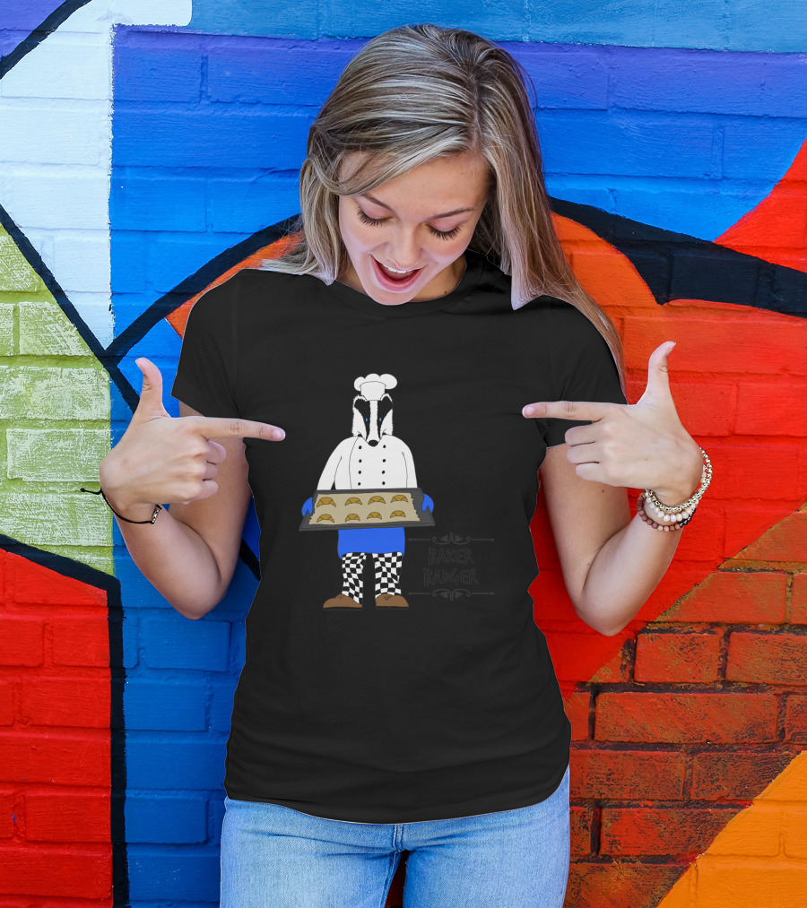 Baker Badger Holding Cookies 1068593 T-Shirt