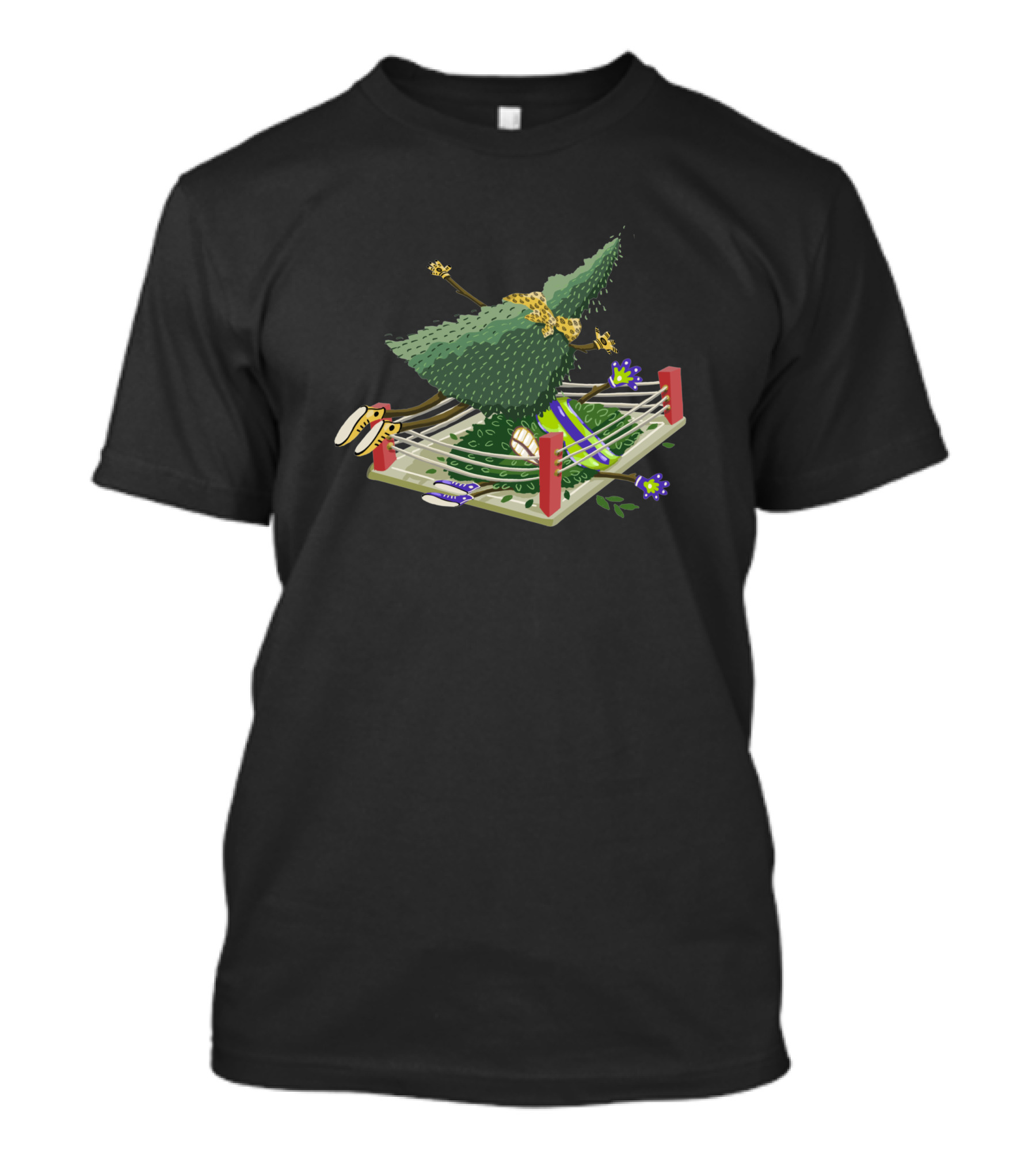 Boxing Tree Wrestling The Forest Ring T-Shirt
