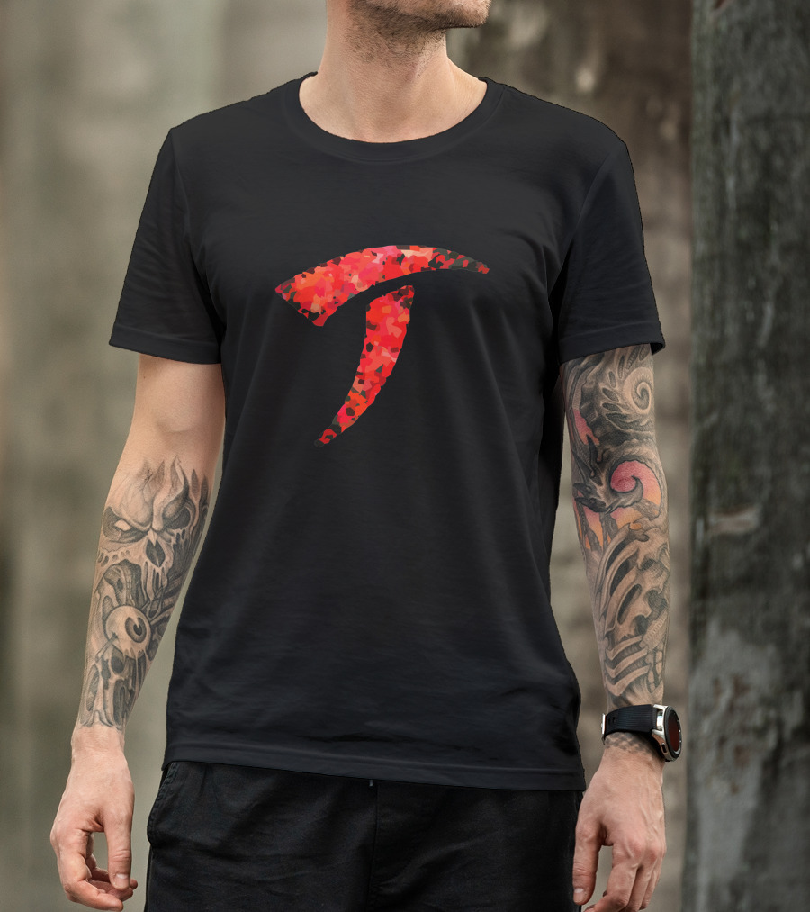 Alien Predator Tesla Logo Red Camo T-Shirt