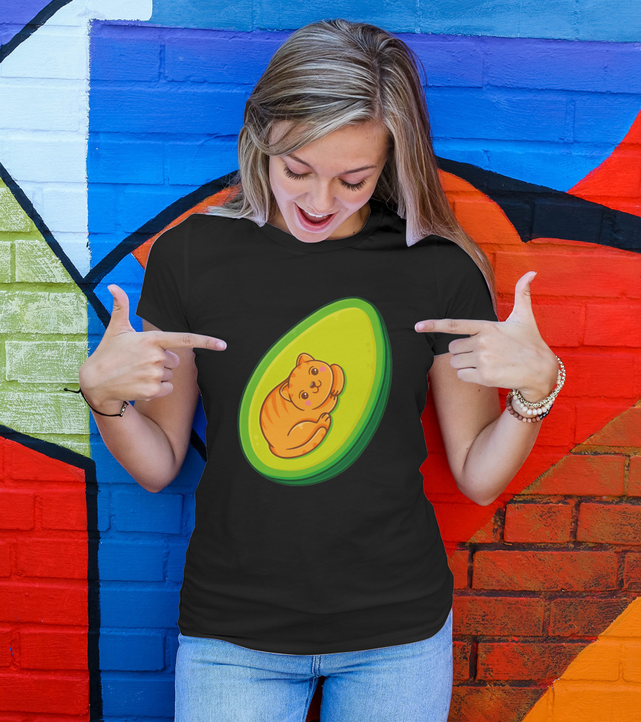Avocato Cute Cat In Avocado 1635797 T-Shirt