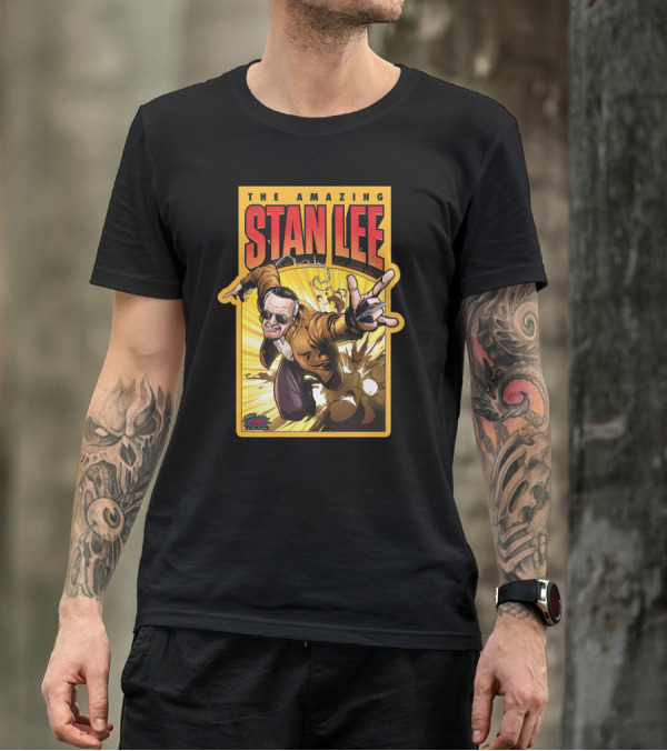 The Amazing Stan Lee Comic Book Style Superhero POW Entertainment T-Shirt