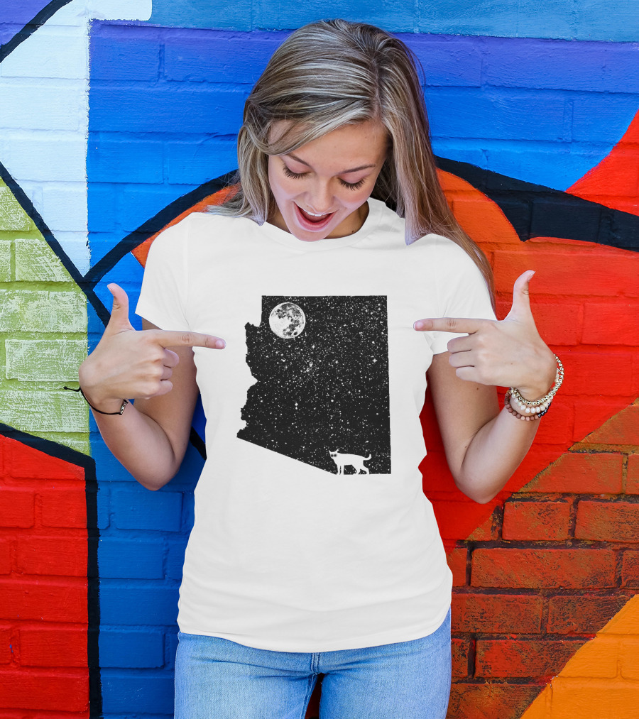 Arizona Cat Moon Silhouette 60047 T-Shirt