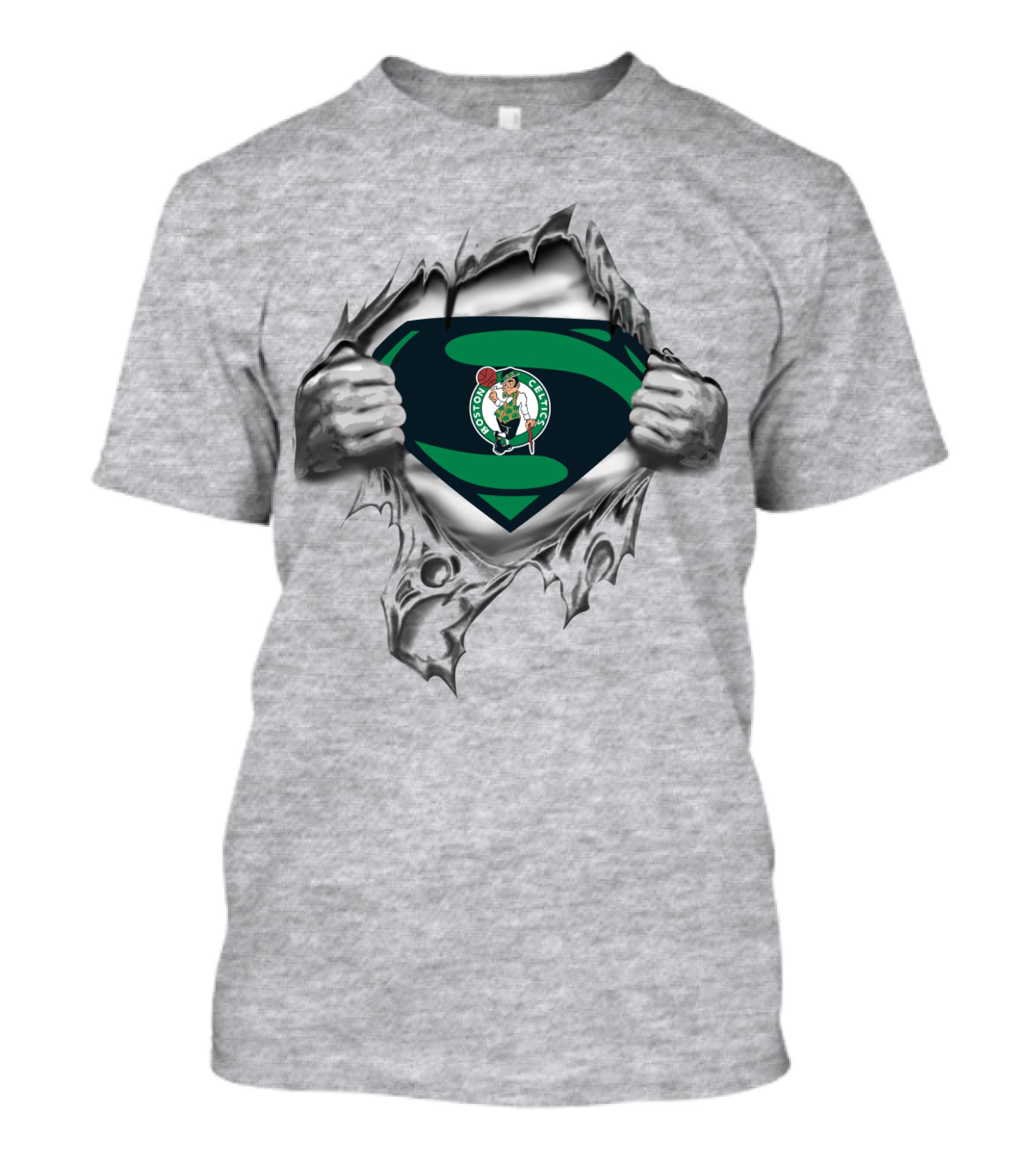 Boston Celtics Super Logo Chest Reveal T-Shirt
