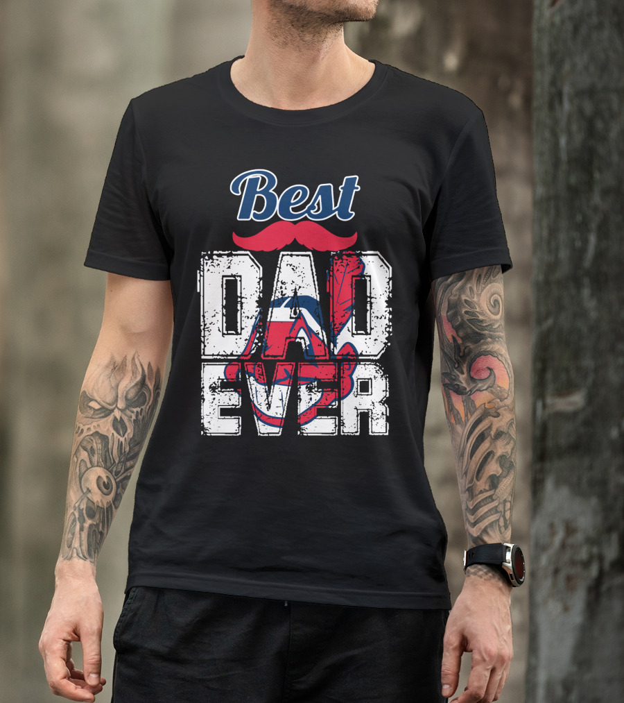 Best Dad Ever Indians Chief Wahoo T-Shirt