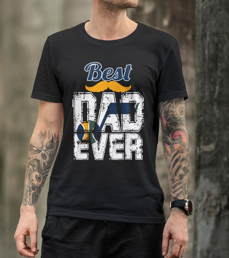 Best Dad Ever Utah Jazz Moustache T-Shirt