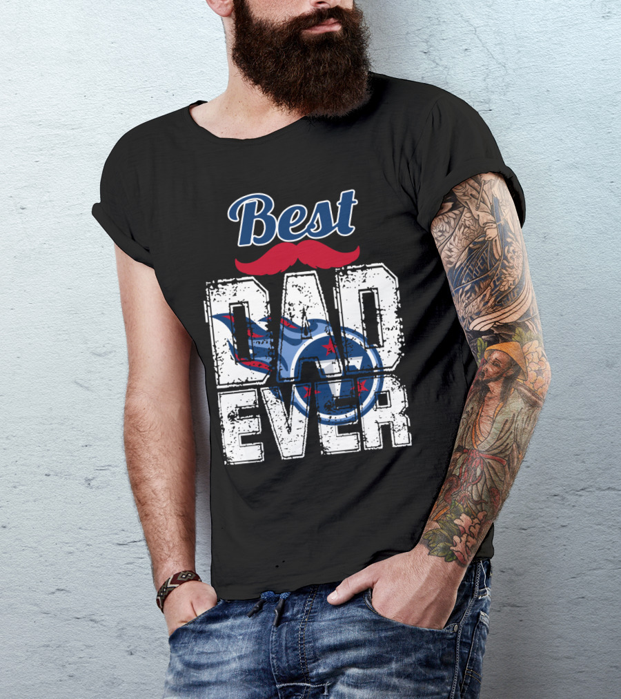Best Dad Ever Titans Football T-Shirt