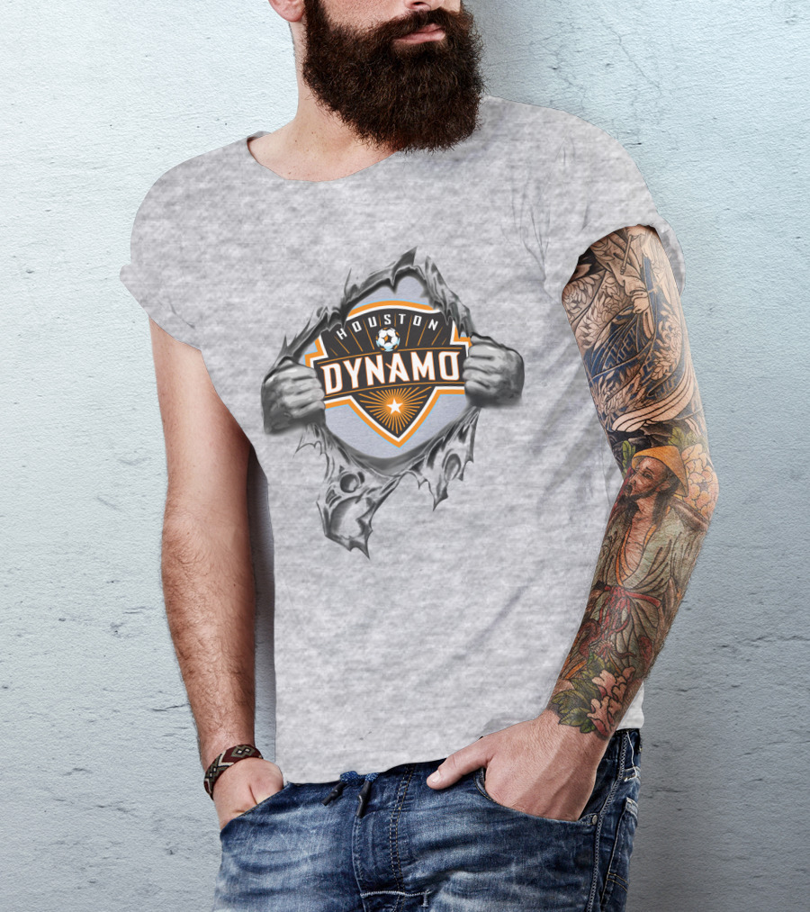 Houston Dynamo Soccer Shield Burst T-Shirt