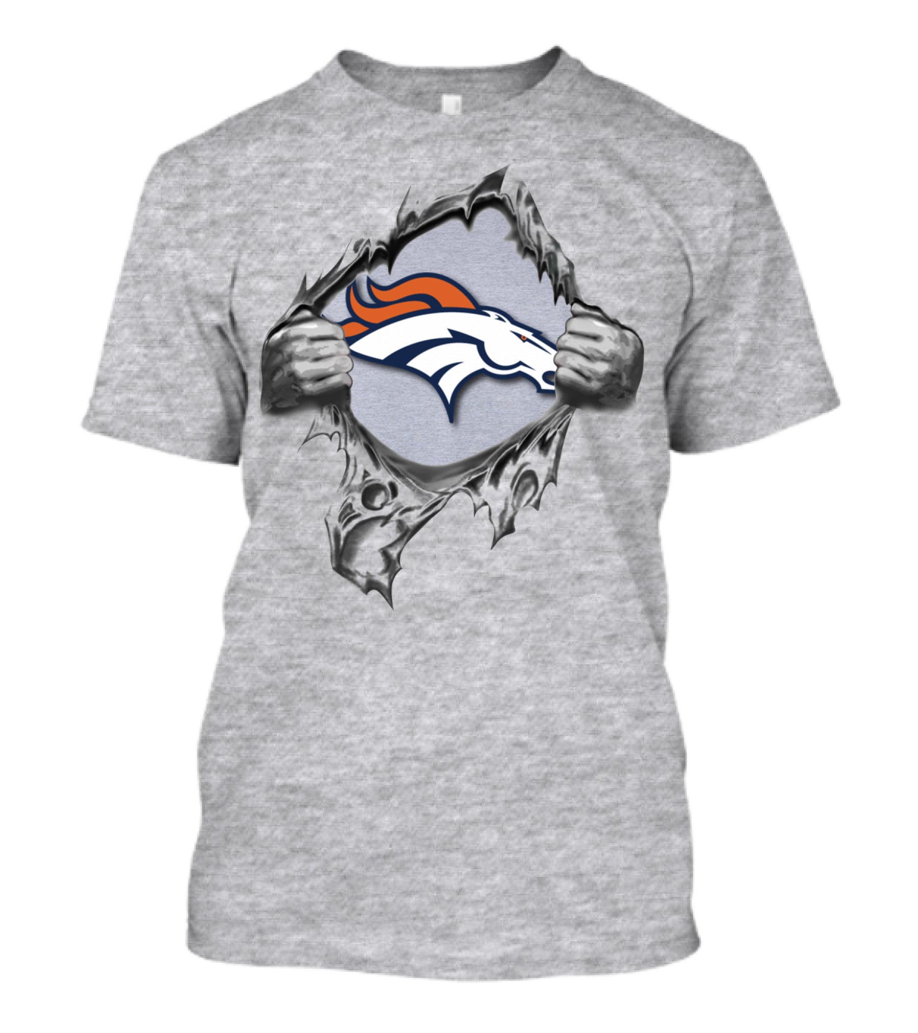 Denver Broncos Ripped Logo Fan T-Shirt