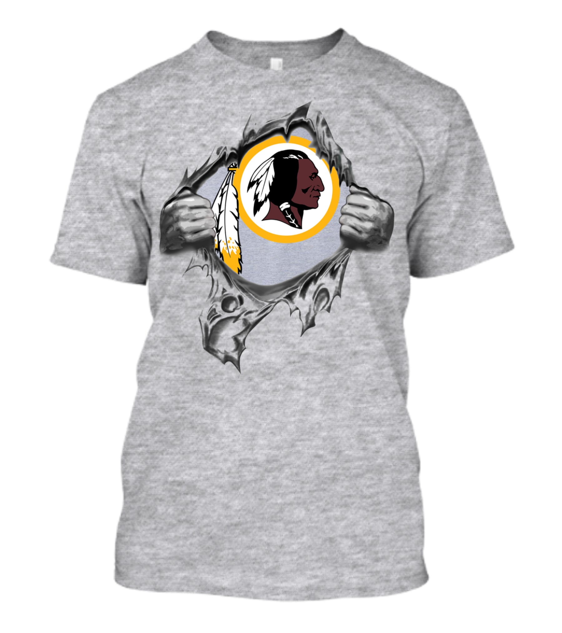 Washington Redskins Ripped Through T-Shirt