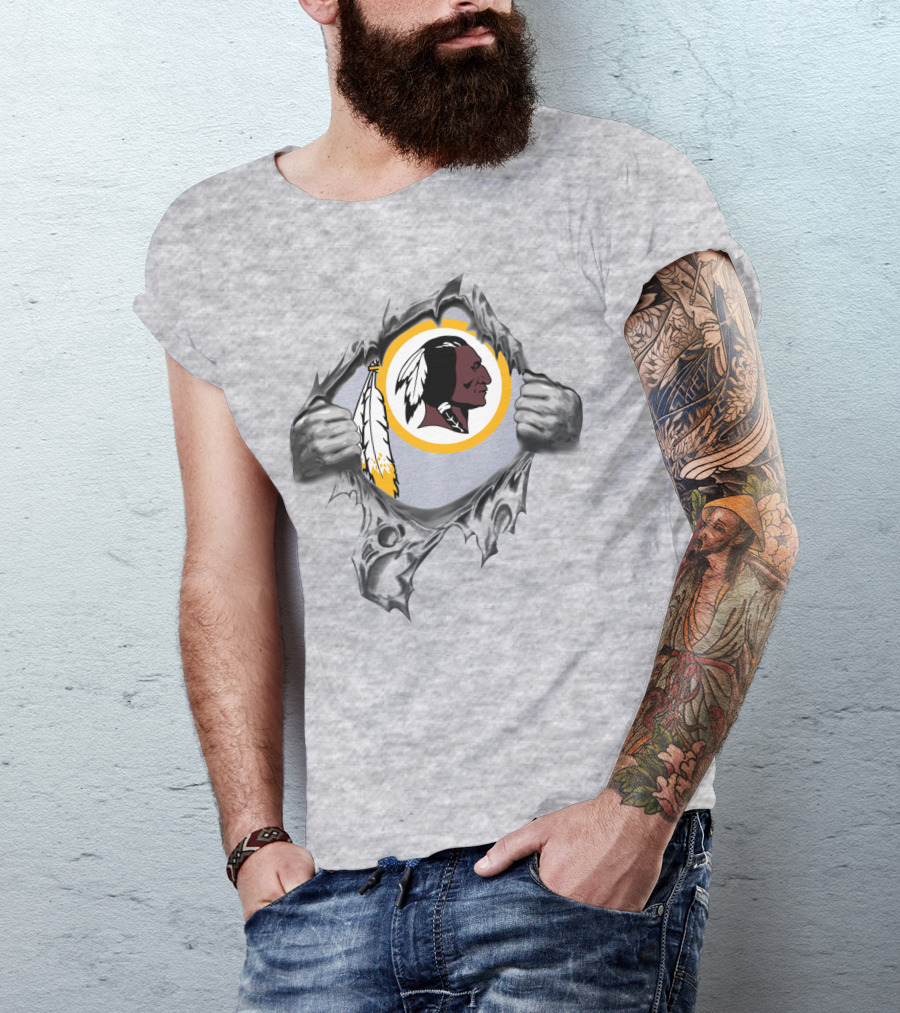 Washington Redskins Ripped Through T-Shirt