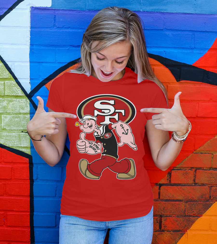 Sf San Francisco 49ers Popeye My Story Begins T-Shirt