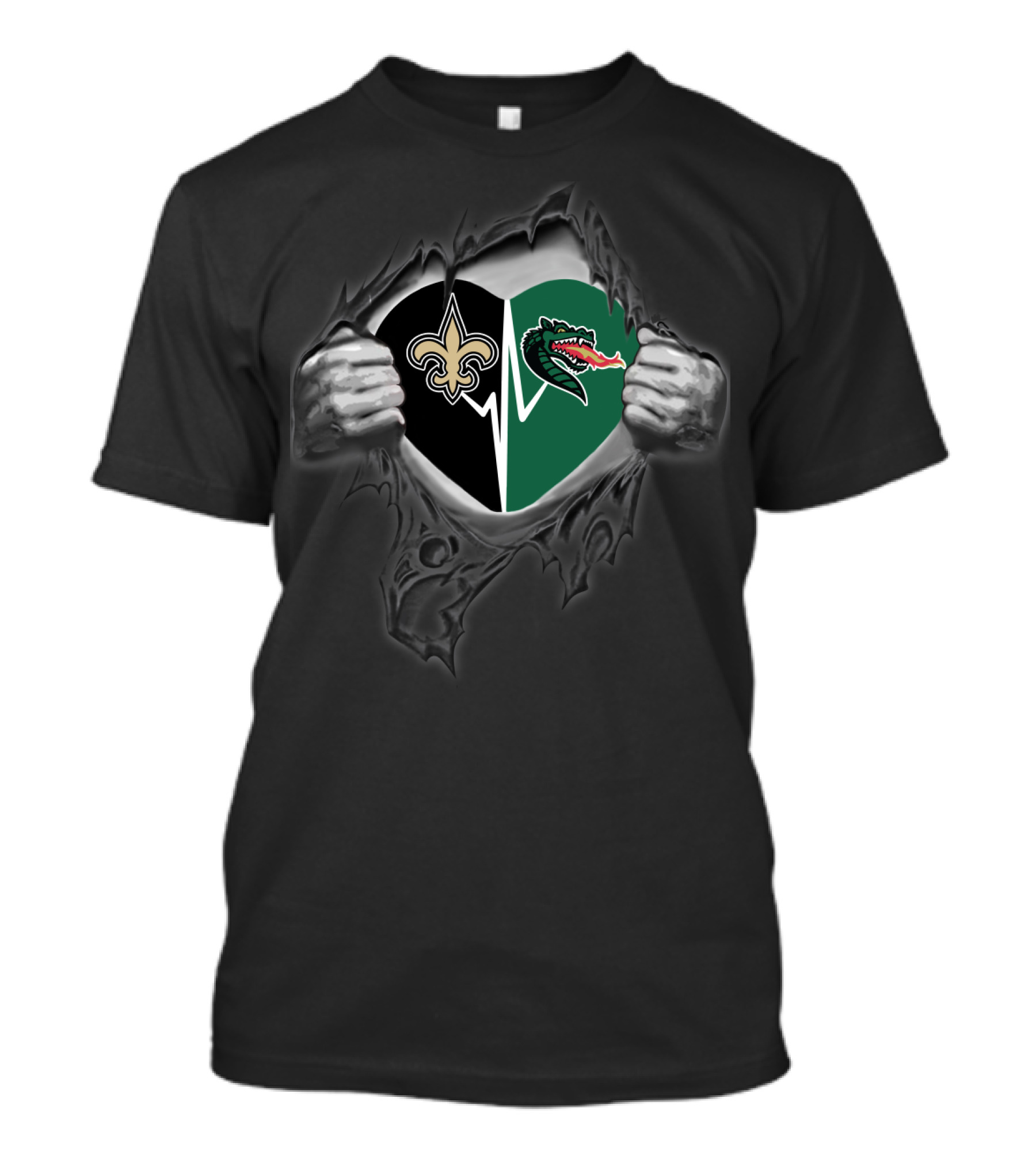 Hearts Of New Orleans Saints Uab Blazers T-Shirt