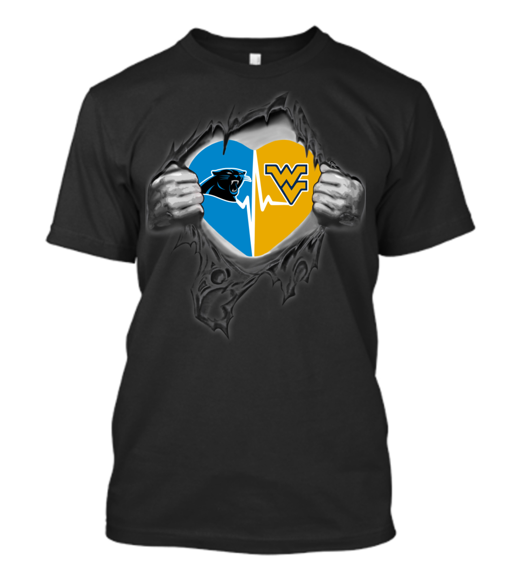 Panthers Wv Heartbeat Rivalry West Virginia Mountaineers T-Shirt