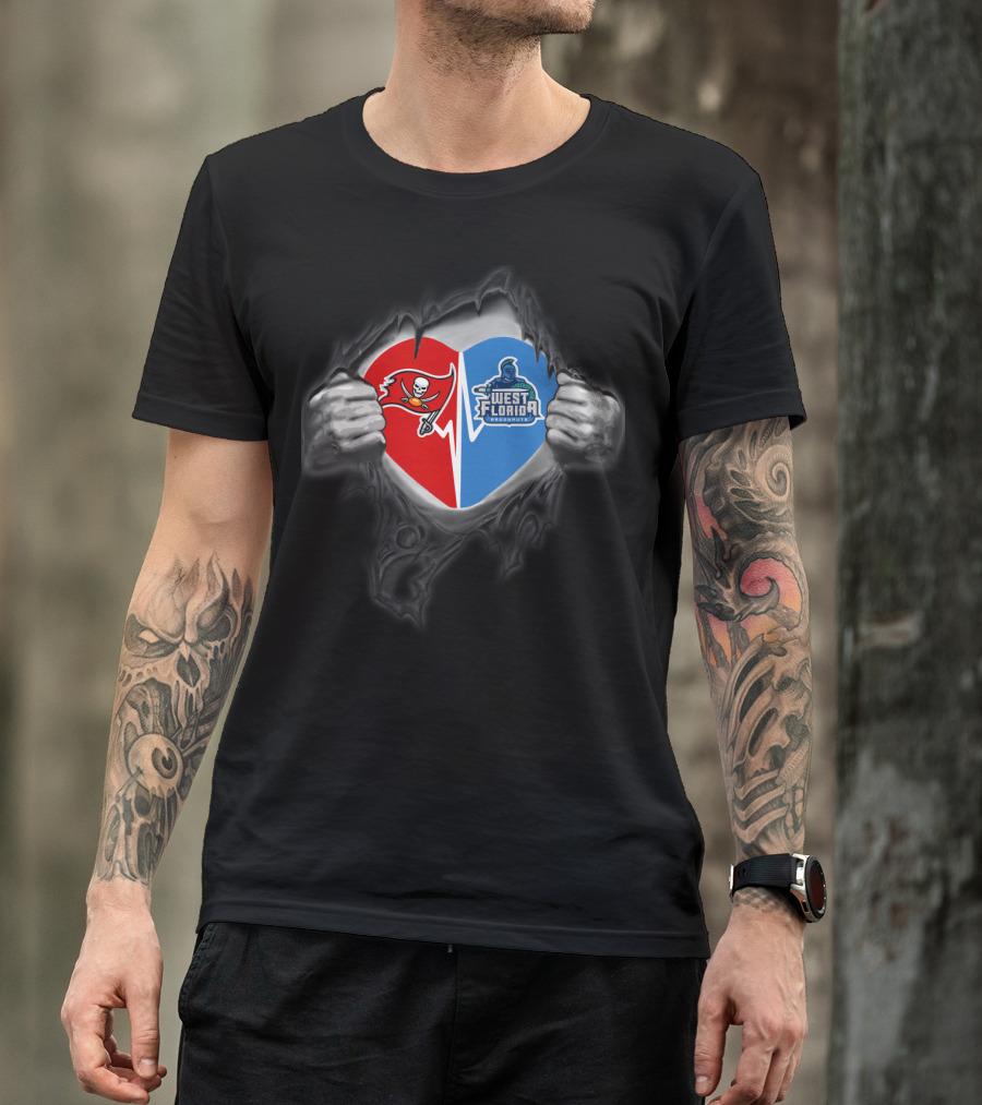 Buccaneers West Florida Argonauts Heart T-Shirt
