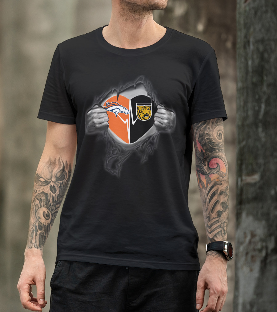 Broncos Colorado College Tigers Heart T-Shirt