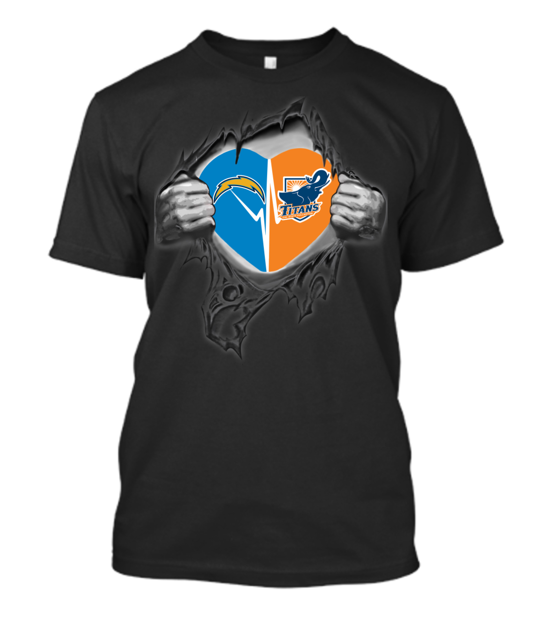 Chargers Titans Heart T-Shirt