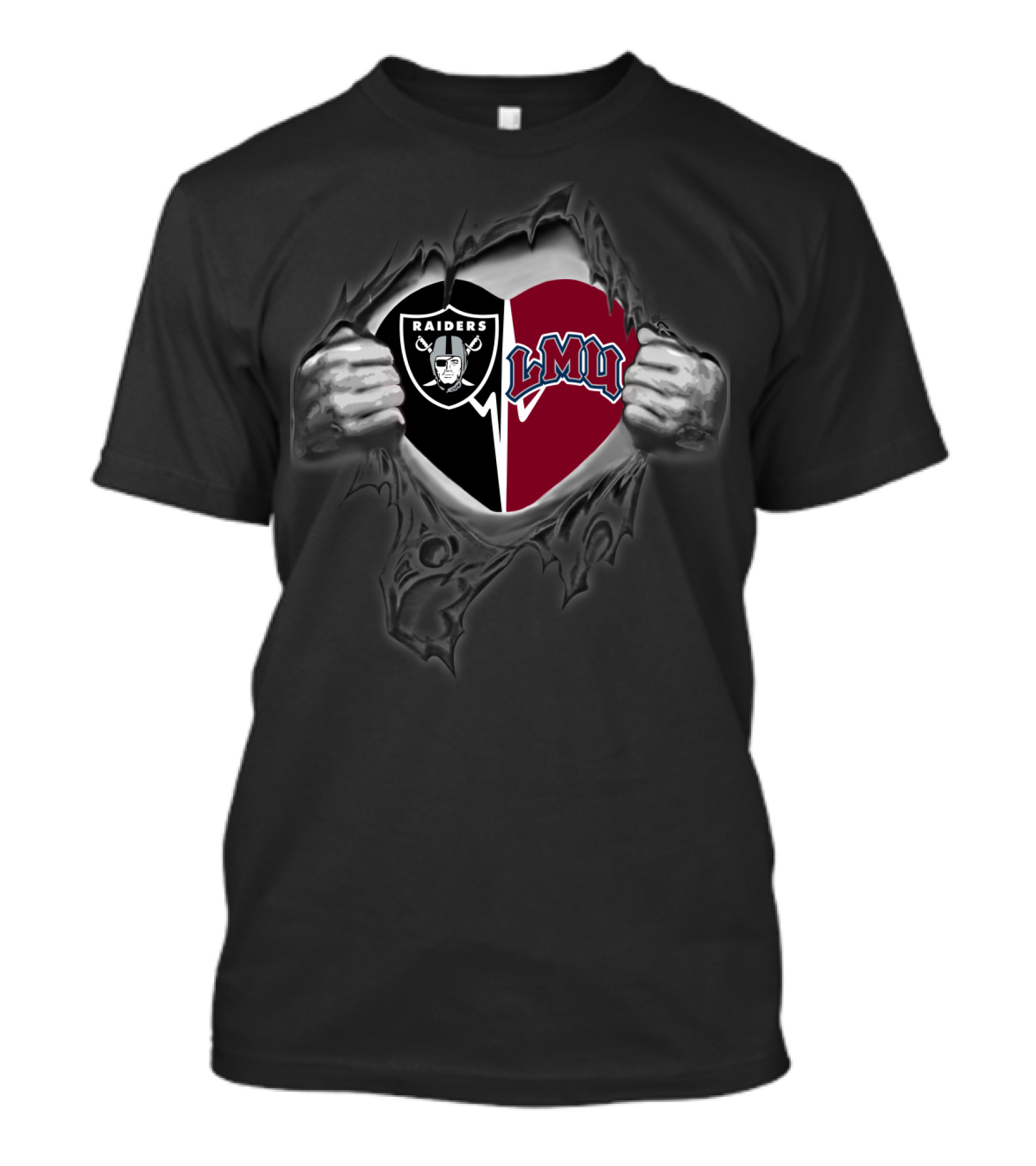 Raiders Lmu Loyola Marymount Lions Heart T-Shirt
