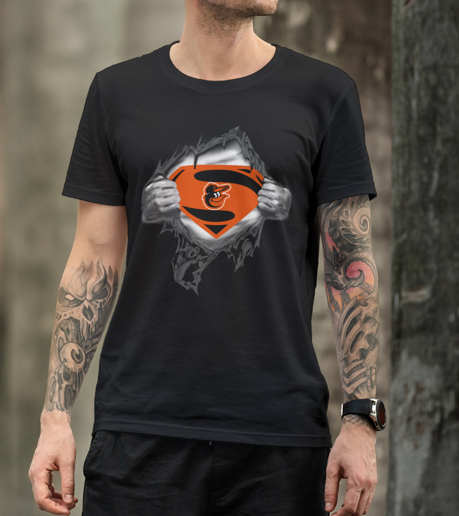 Baltimore Orioles Superman Logo Mashup T-Shirt