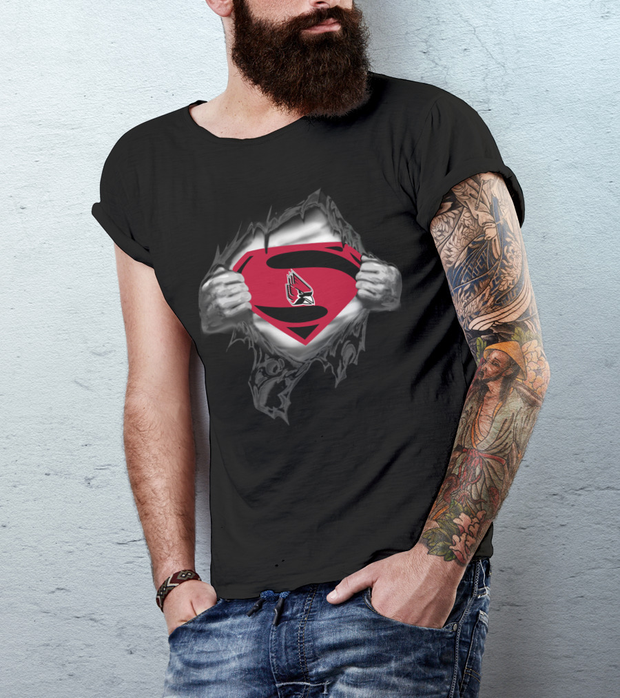 Ball State Cardinals Superman T-Shirt