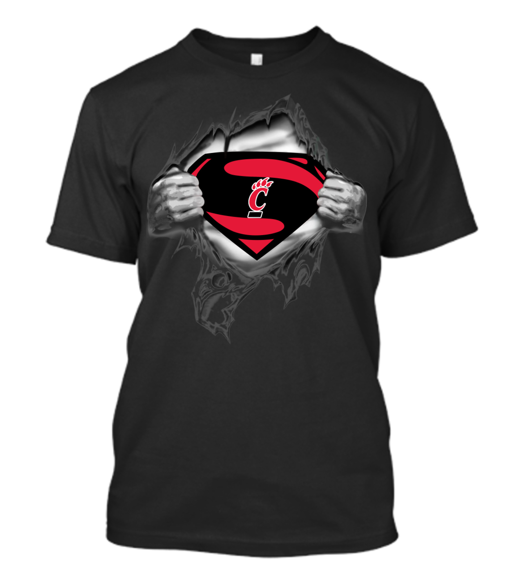 Cincinnati Bearcats Logo Superhero 187 T-Shirt