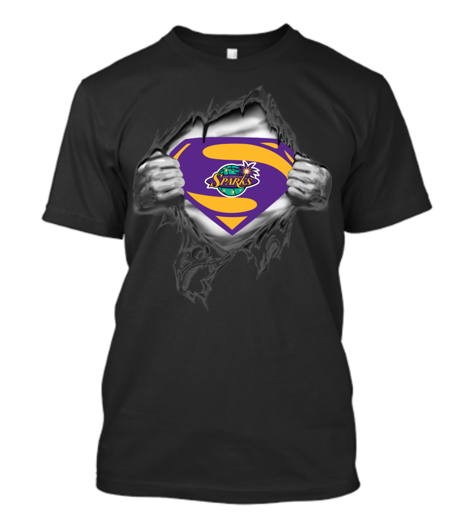 Los Angeles Sparks Superman Logo 406 T-Shirt
