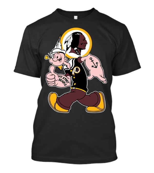 Popeye My Story Begins Washington Redskins Football T-Shirt