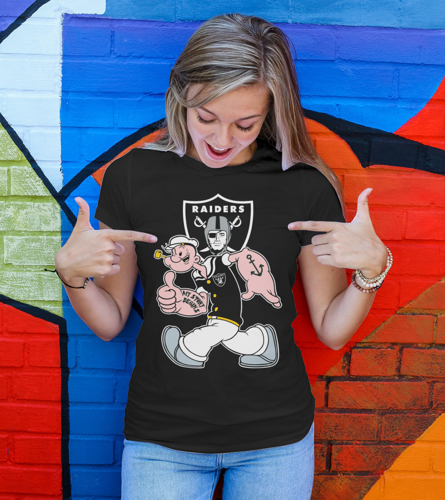 Raiders My Story Begins Marine Anchor T-Shirt