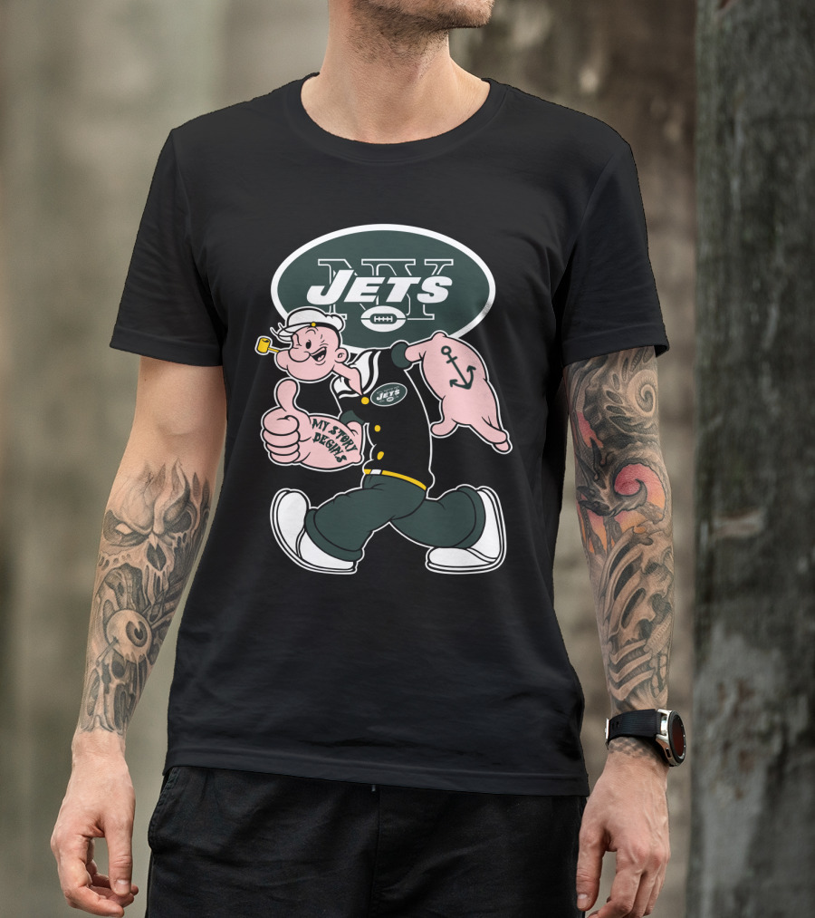 New York Jets Popeye My Story Begins T-Shirt