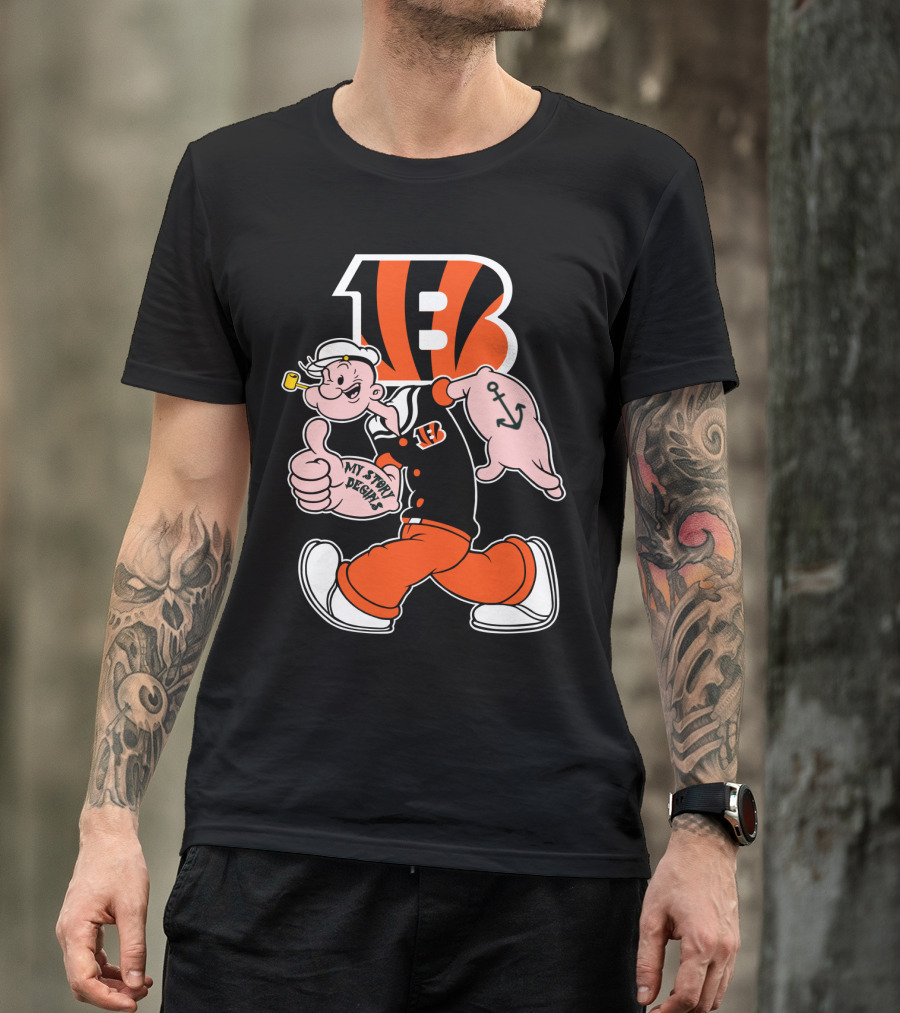 Bengals Popeye My Story Design 26 Cincinnati Bengals T-Shirt