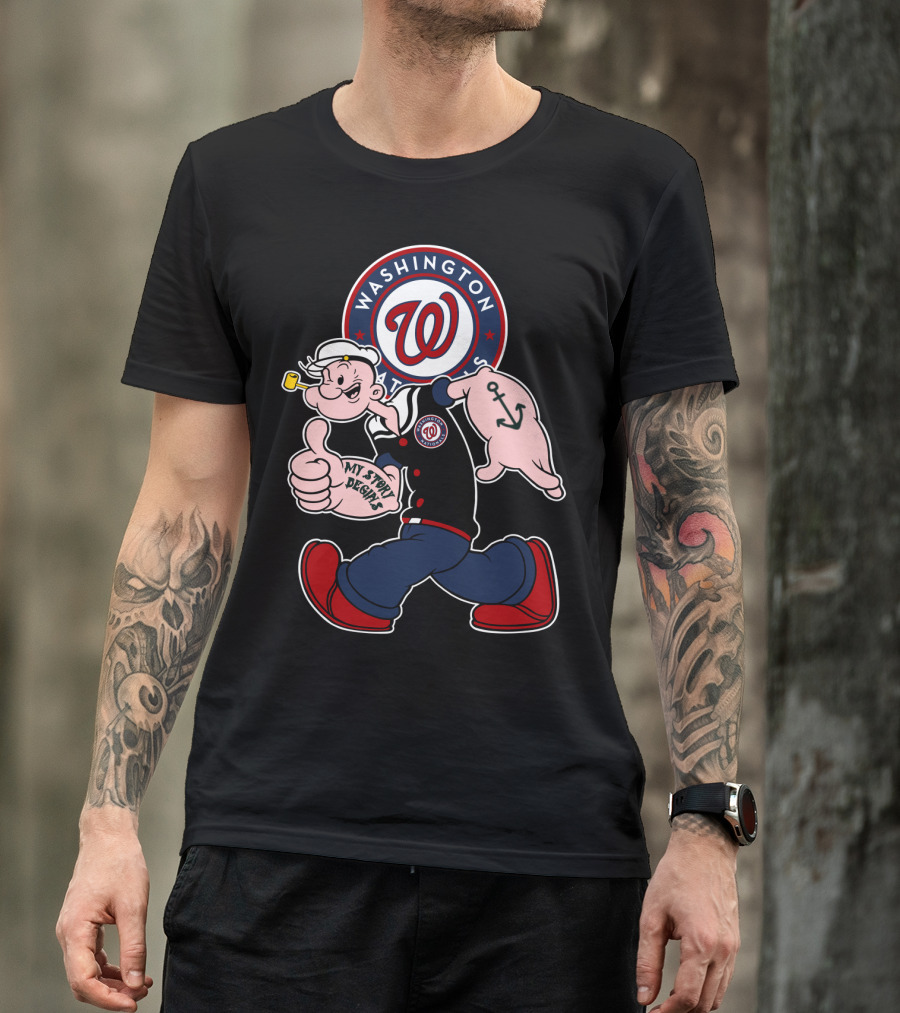 Washington Nationals Popeye My Story Begins T-Shirt