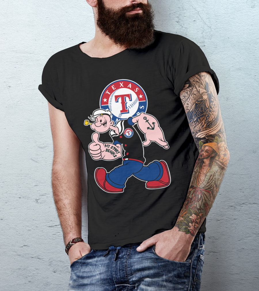 Texas Rangers Popeye My Story Begins T-Shirt