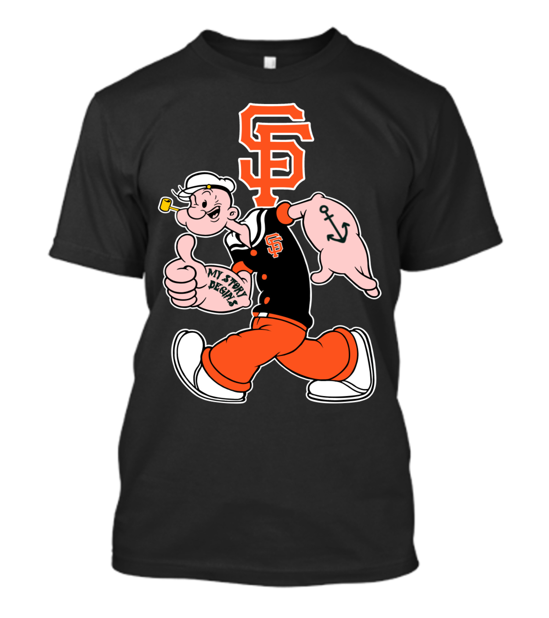 Sf Giants Popeye My Story T-Shirt