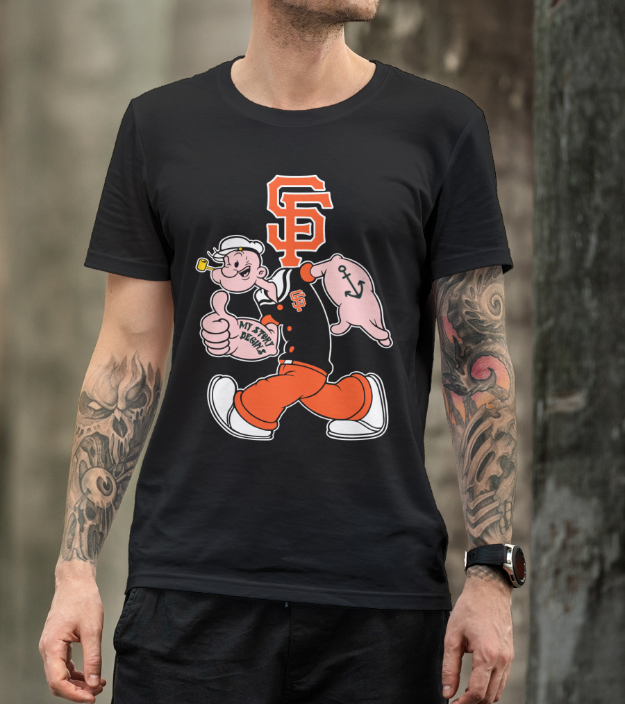 Sf Giants Popeye My Story T-Shirt