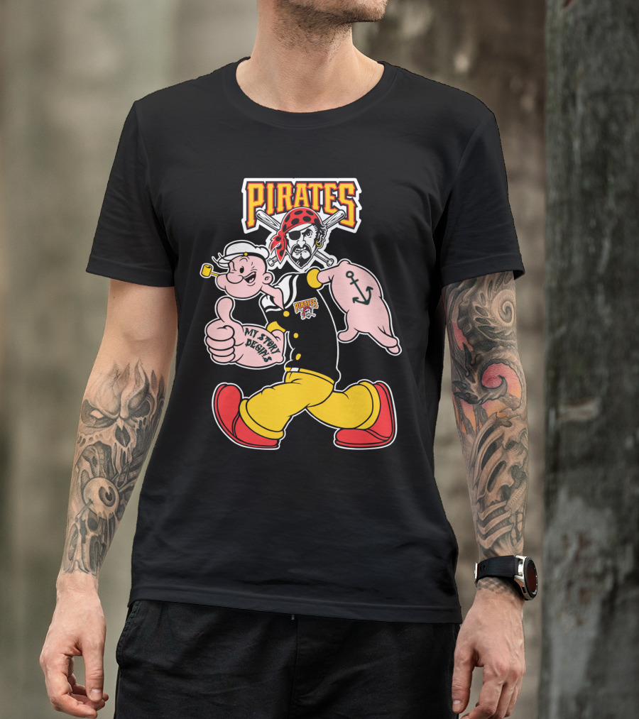 Pirates Popeye My Story Designs 51 Pittsburgh Pirates T-Shirt