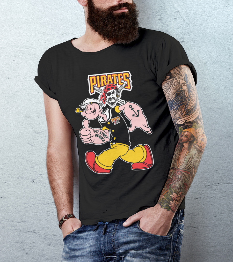 Pirates Popeye My Story Designs 51 Pittsburgh Pirates T-Shirt